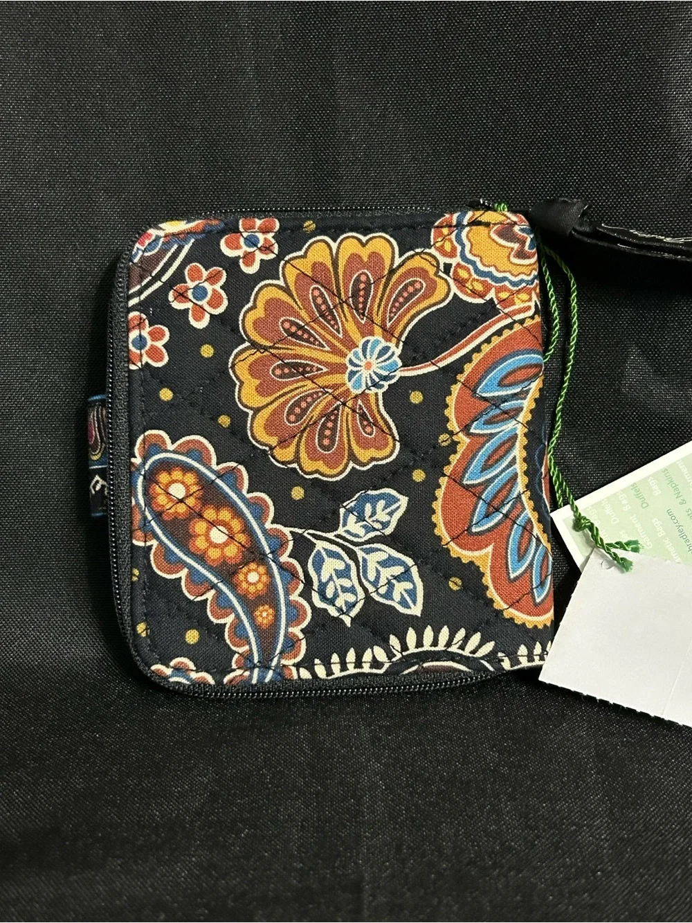 Vera Bradley Kensington Quilted Paisley Mini Zip Wallet NWT - Picture 3 of 8